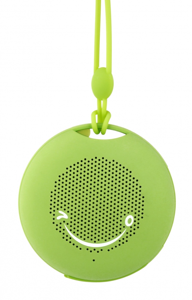 Logo trade reklaamkingid foto: Silikoonist mini-Bluetooth-kõlar, roheline