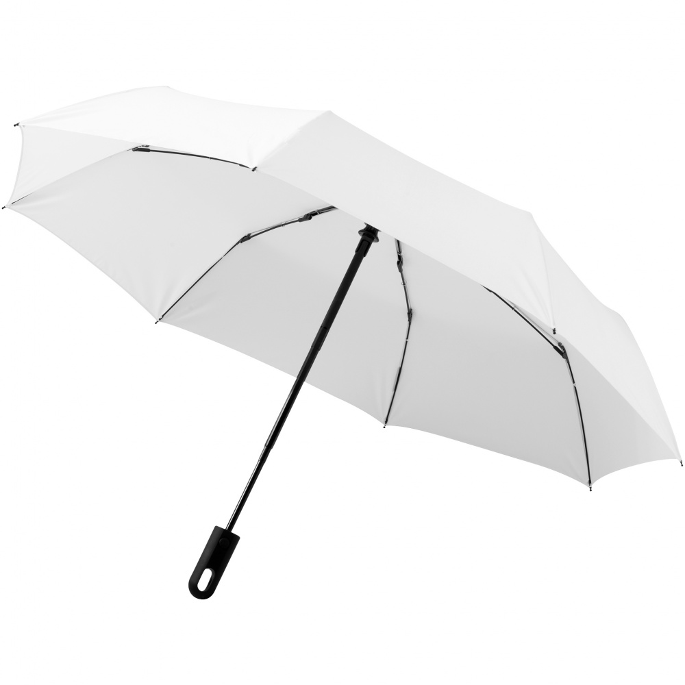 Logotrade firmakingid pilt: 21.5" Traveler 3-osaline kokkupandav vihmavari, valge
