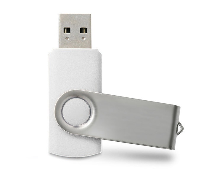 Logotrade firmakingi foto: USB mälupulk Twister, 8 GB, valge