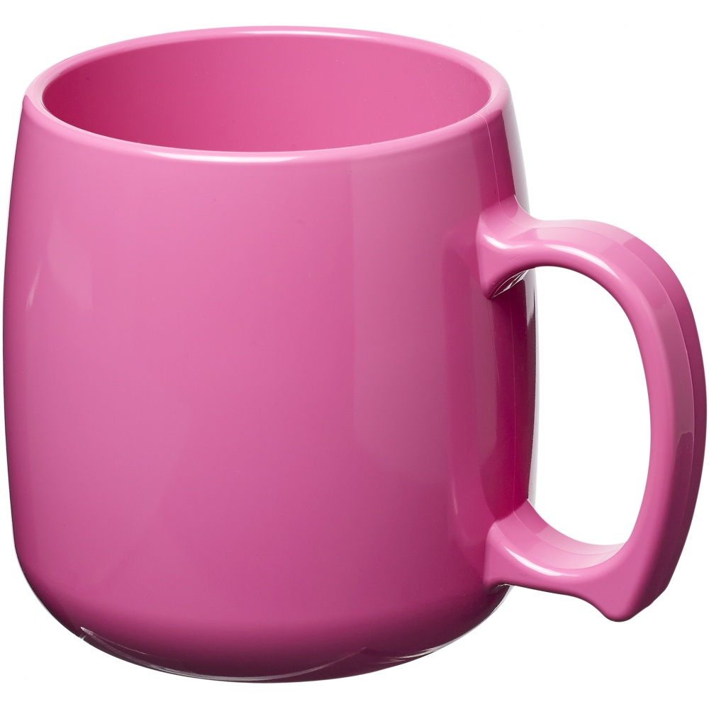 Logo trade reklaamtooted foto: Plastikust mugav kohvikruus Classic, roosa