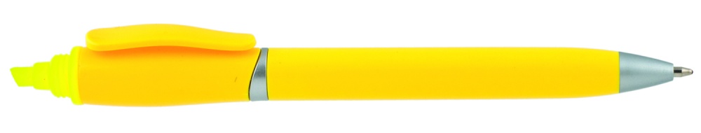 Logo trade firmakingitused foto: Plastikpastapliiats markeriga 2-ühes GUARDA, kollane