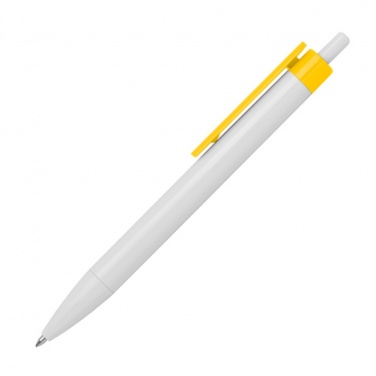 Logo trade reklaamkingi pilt: Värvilise klipiga pastapliiats, kollane