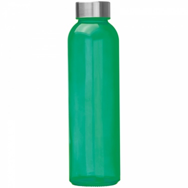 Logo trade reklaamtooted foto: Klaasist joogipudel lekkekindla korgiga, roheline