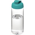 H2O Active® Octave Tritan™ 600 ml keeratava kaanega spordipudel, Läbipaistev läbipaistev / Aqua sinine