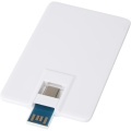 Duo õhuke 32 GB USB-draiv koos Type-C ja USB-A 3.0-ga, Valge