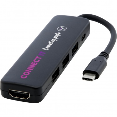 Logotrade meened pilt: Loop RCS taaskasutatud plastist multimeediumiadapter USB 2.0-3.0 HDMI-pordiga