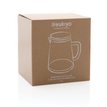Logotrade firmakingi foto: Ukiyo borosilikaatklaasist karahvin bambusest kaanega 1,2L