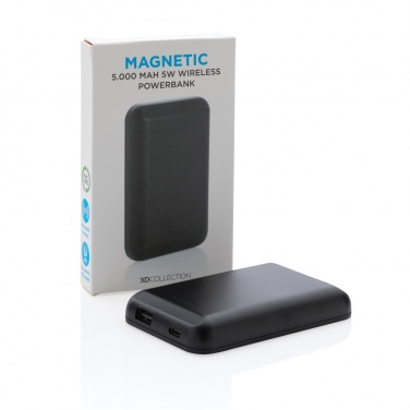 Logo trade reklaamtoote pilt: Magnetiline 5000 mAh 5W juhtmevaba akupank