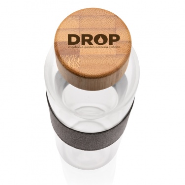 Logo trade reklaamkingitused foto: Impact borosilikaatklaasist pudel bambusest kaanega