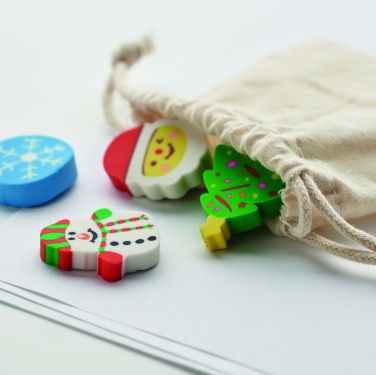 Logotrade ärikingituse foto: Komplektis 4 jõuluteemalist kustukummi