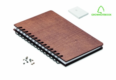 Logo trade ärikingi pilt: A5 kasepuidust märkmik GROWBOOK™