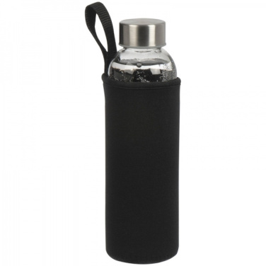 Logo trade firmakingituse pilt: Klaaspudel Klagenfurt roostevabast terasest korgiga 500 ml