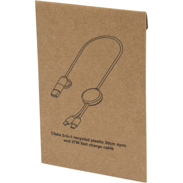 Logo trade ärikingitused foto: Citala 5-in-1 taaskasutatud plastist 30 cm kiirlaadimiskaabel