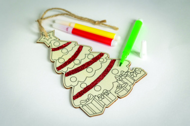 Logo trade reklaamkingi pilt: Puidust jõulupuu värvimiskomplekt