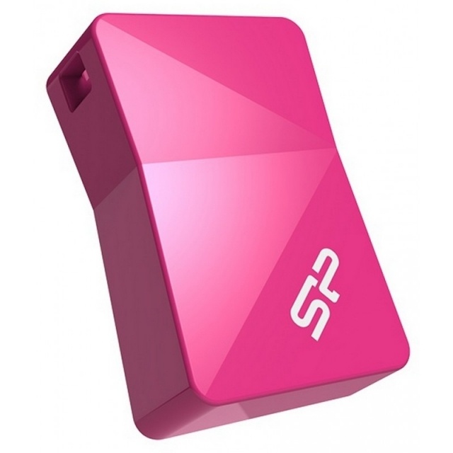 Logotrade mainoslahjat ja liikelahjat tuotekuva: Women USB stick pink Silicon Power Touch T08 16GB