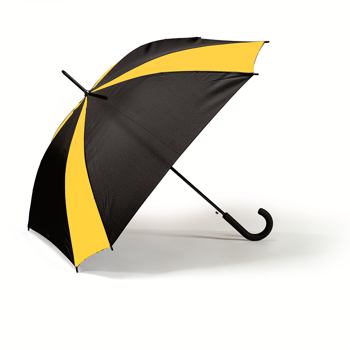 Logo trade mainoslahjat tuotekuva: Keltainen ja musta sateenvarjo Saint Tropez