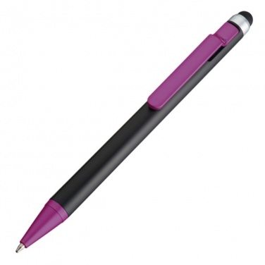 Logo trade liikelahjat mainoslahjat kuva: Ball pen with touch pen FLORIDA  color purple