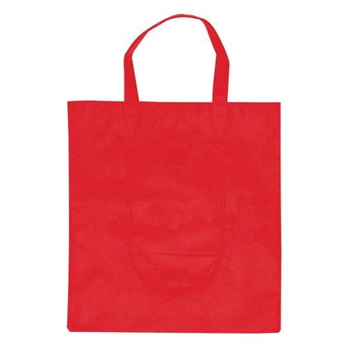 Logo trade mainoslahja ja liikelahja tuotekuva: Kokkuvolditav ostukott, punane
