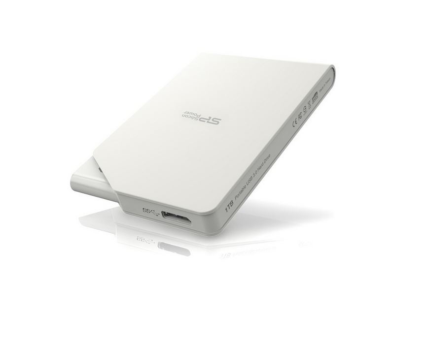 Logotrade mainostuote tuotekuva: Kannettava SSD Silicon Power Stream S03 1 TB, valkoinen