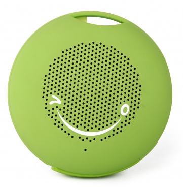 Logo trade mainoslahjat ja liikelahjat kuva: Silikoni-mini-kaiutin Bluetooth, vihreä