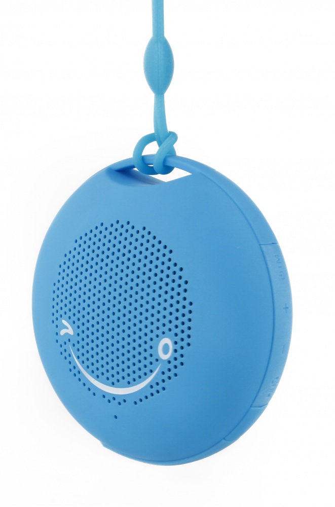 Logo trade liikelahja mainoslahja tuotekuva: Silikoonist mini-Bluetooth-kõlar, sinine