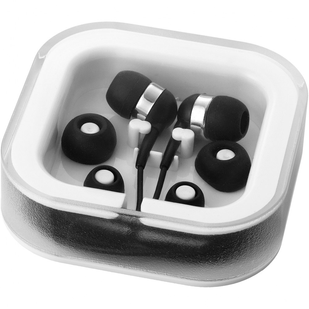 Logo trade liikelahja kuva: Sargas-kuulokkeet, joissa on mikrofoni