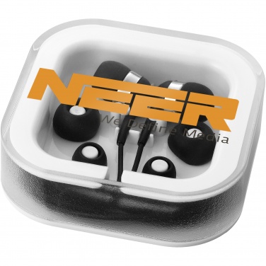Logo trade mainoslahja kuva: Sargas-kuulokkeet, joissa on mikrofoni
