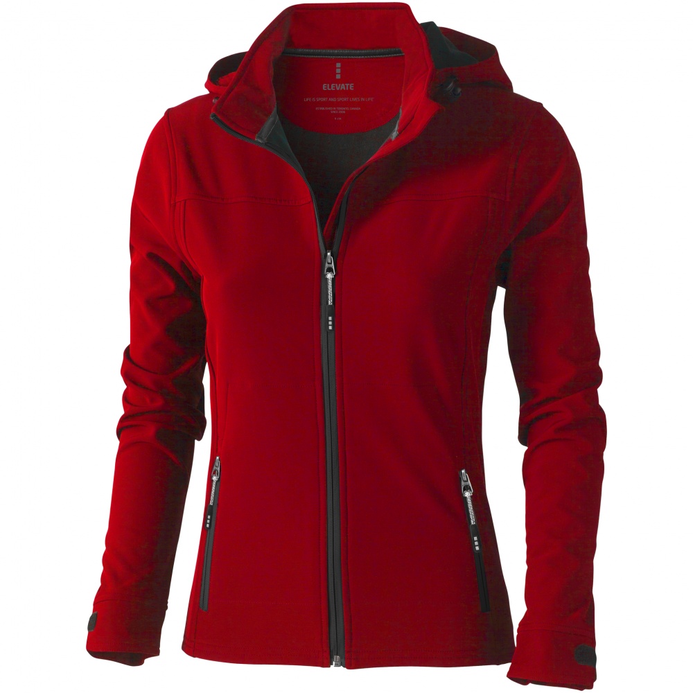 Logotrade mainoslahja tuotekuva: Langley softshell -takki, naisten, punainen