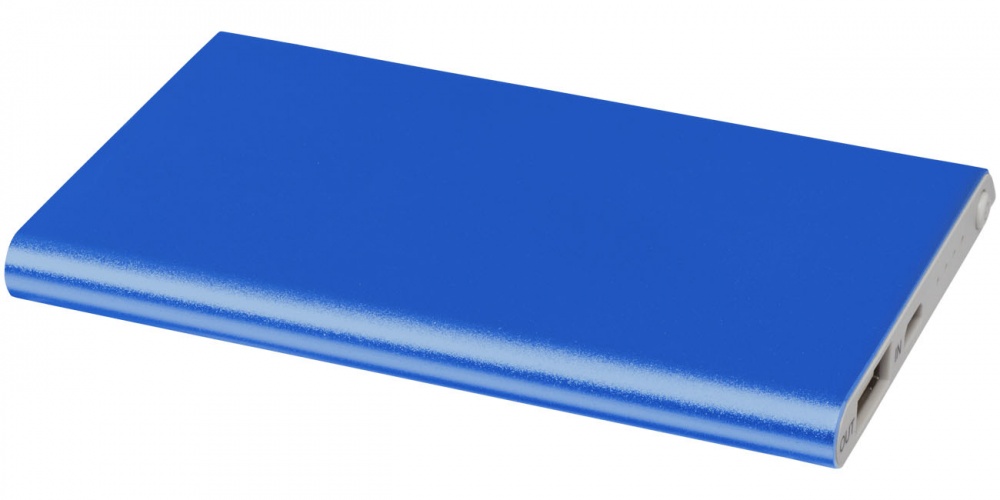Logotrade liikelahja mainoslahja kuva: PEP-alumiini Power Bank, 4000 mAh, sininen