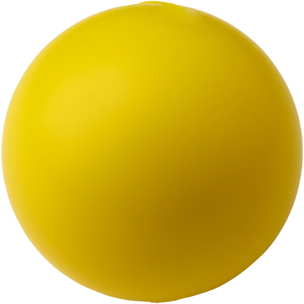 Logotrade mainoslahja tuotekuva: Cool-stressilelu, pyöreä, keltainen