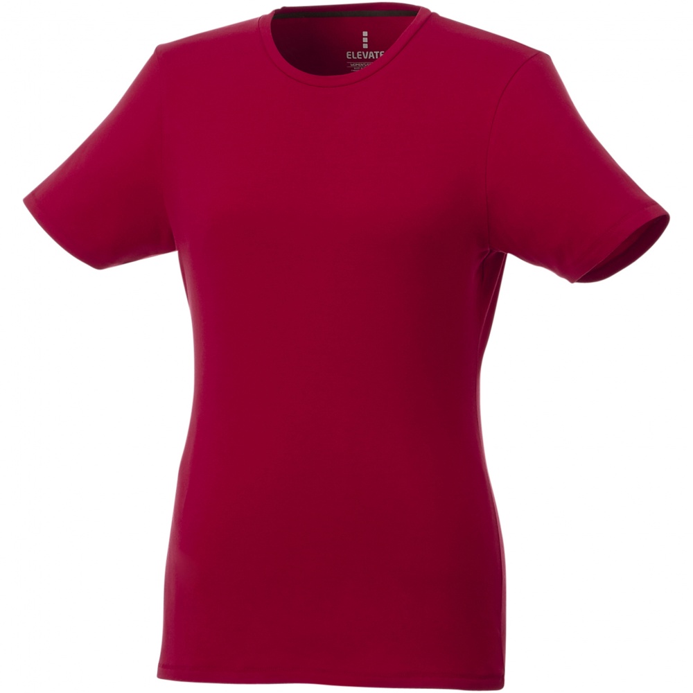Logotrade mainostuote tuotekuva: Balfour-t-paita, lyhythihainen, luonnonmukainen, naisten, punainen