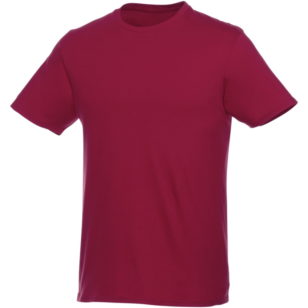 Logo trade mainoslahja ja liikelahja tuotekuva: Heros-t-paita, lyhyet hihat, unisex, tummanpunainen