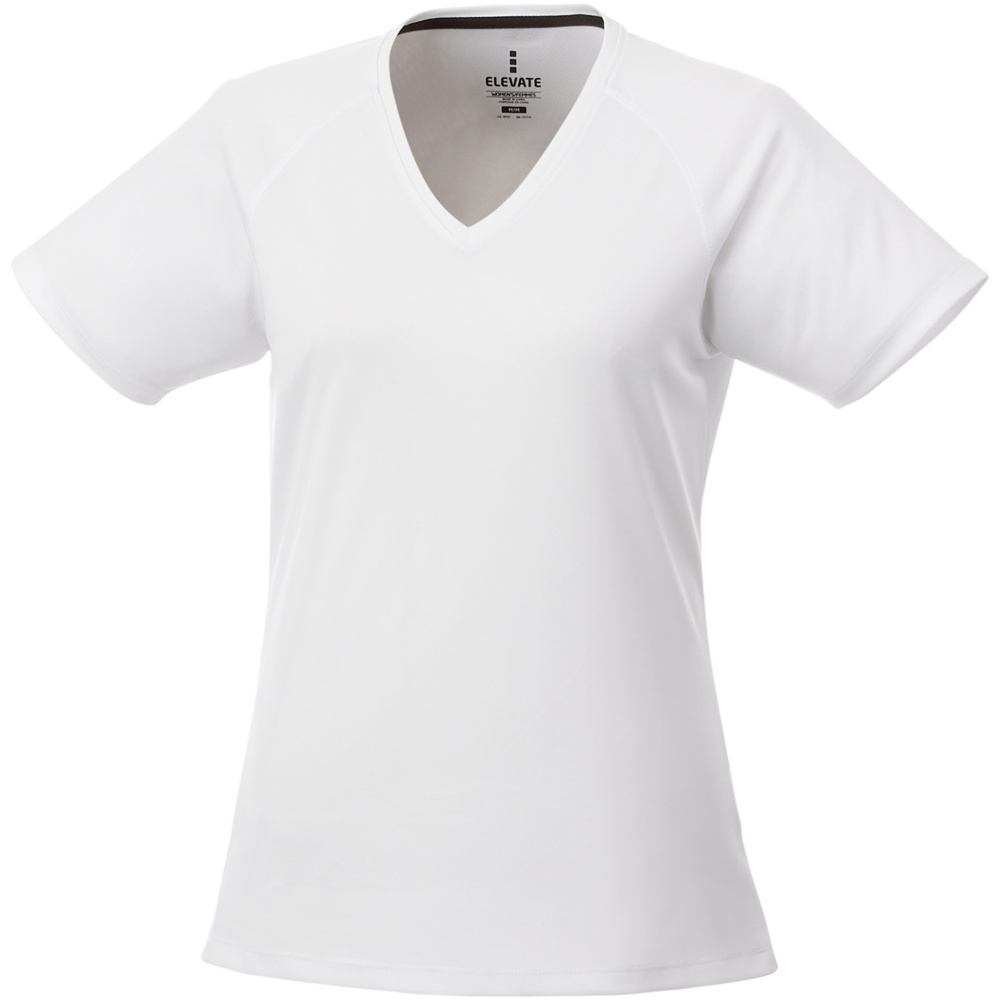 Logo trade mainostuotet tuotekuva: Amery-t-paita, cool fit, v-kaulus, naisten, valoinen