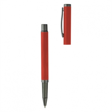 Logo trade liikelahja mainoslahja tuotekuva: Komplekt: pastakas ja tindipliiats, punane