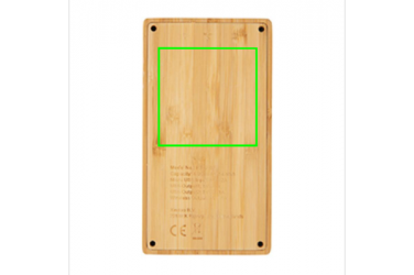 Logo trade mainoslahjat ja liikelahjat kuva: Firmakingitus: Bamboo 4.000 mAh wireless 5W Powerbank, brown