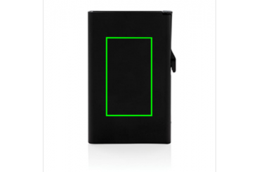 Logotrade liikelahja tuotekuva: Meene: Standard aluminium RFID cardholder, black
