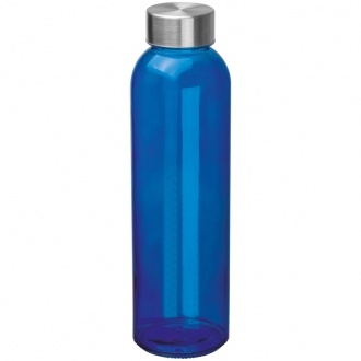 Logotrade mainostuote tuotekuva: Lasinen juomapullo painatuksella, 500 ml, sininen