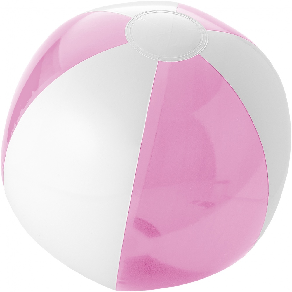 Logo trade mainoslahja kuva: Bondi-rantapallo kiinteä/läpinäkyvä, pinkki