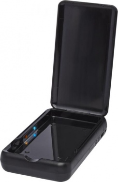 Logotrade mainoslahja ja liikelahja kuva: Nucleus UV-älypuhelimen steriloitilaite, 10000 mAh virtapankki, musta