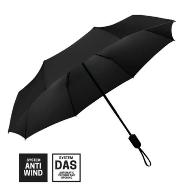 Logo trade liikelahja mainoslahja tuotekuva: Täysautomaattinen sateenvarjo Cambridge, musta