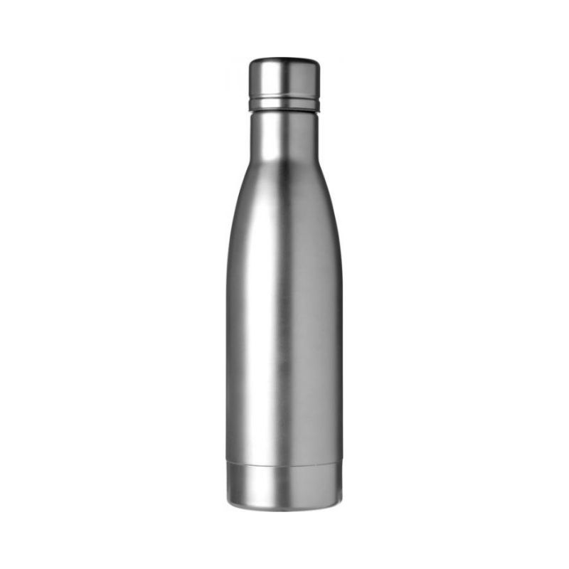 Logo trade liikelahjat tuotekuva: Vasa kuparityhjiöeristetty juomapullo, hopean värinen