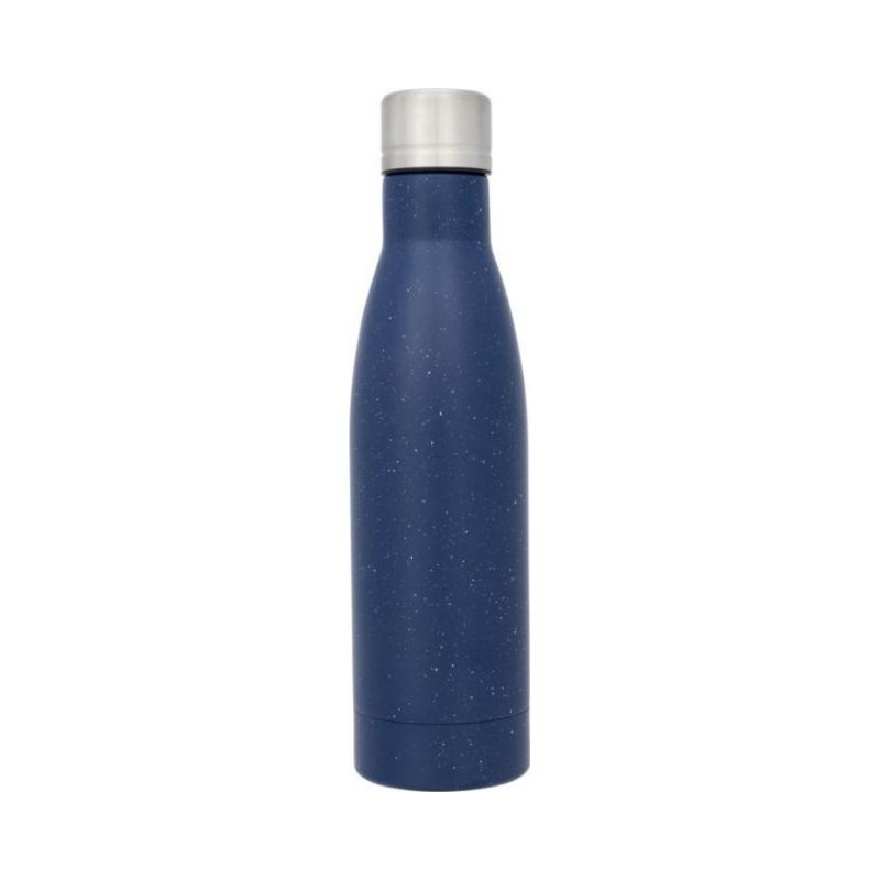 Logotrade liikelahjat mainoslahjat tuotekuva: Vasa pilkullinen kuparityhjiöllinen eristetty pullo, sininen