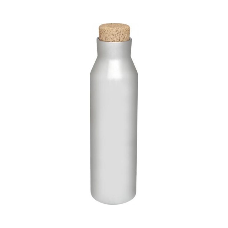 Logo trade mainostuote kuva: Pohjoismainen kuparityhjiöllä eristetty pullo korkilla, hopea