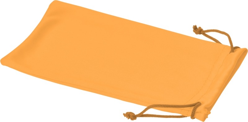 Logotrade liikelahjat kuva: Clean-mikrokuitupussi aurinkolaseille, neonoranssi
