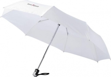 Logo trade liikelahja kuva: 21.5" Alex 3-osainen automaattinen sateenvarjo, valkoinen