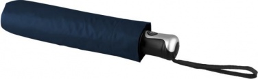 Logo trade liikelahjat mainoslahjat kuva: 21.5" Alex 3-osainen automaattinen sateenvarjo, tummansininen - hopea