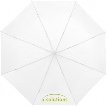 Logo trade liikelahja kuva: 21,5" Ida 3-osainen sateenvarjo, valkoinen