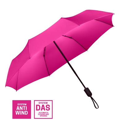 Logo trade liikelahjat mainoslahjat kuva: Täysautomaattinen sateenvarjo Cambridge, pinkki
