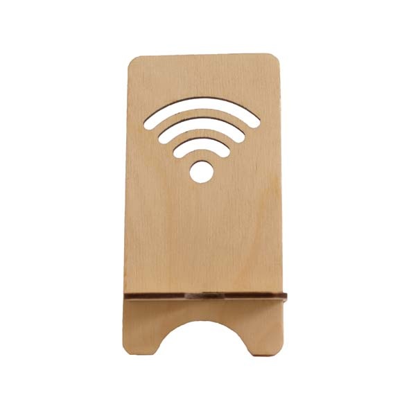 Logotrade mainostuote tuotekuva: Kierrätetty puinen puhelimen pidike