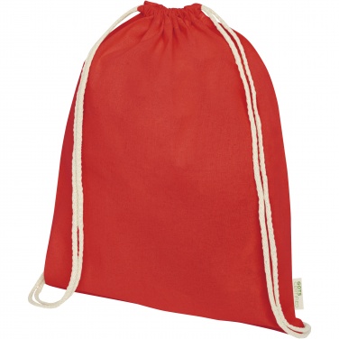 Logotrade mainoslahja ja liikelahja kuva: Orissa 100 g/m² organic cotton drawstring bag 5L